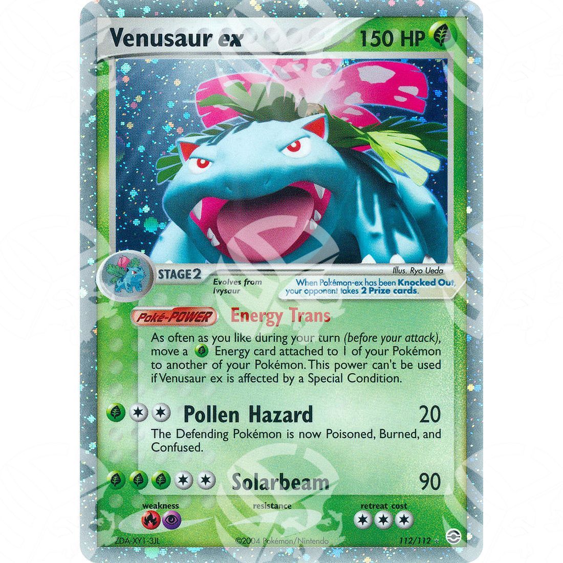 EX RossoFuoco e VerdeFoglia - Venusaur ex - Holo Rare 112/112 - Warcard