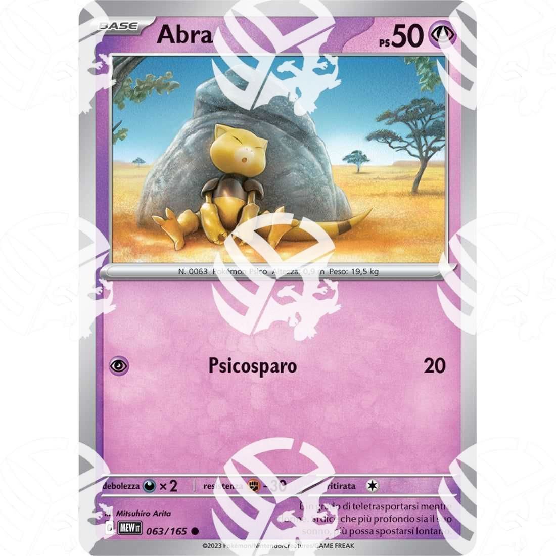 151 - Abra - 063/165 - Warcard - 151 - Abra - 063/165 i prezzi più bassi sul mercato, solo da www.warcardshop.com! Carte singole, box, buste e mazzi.