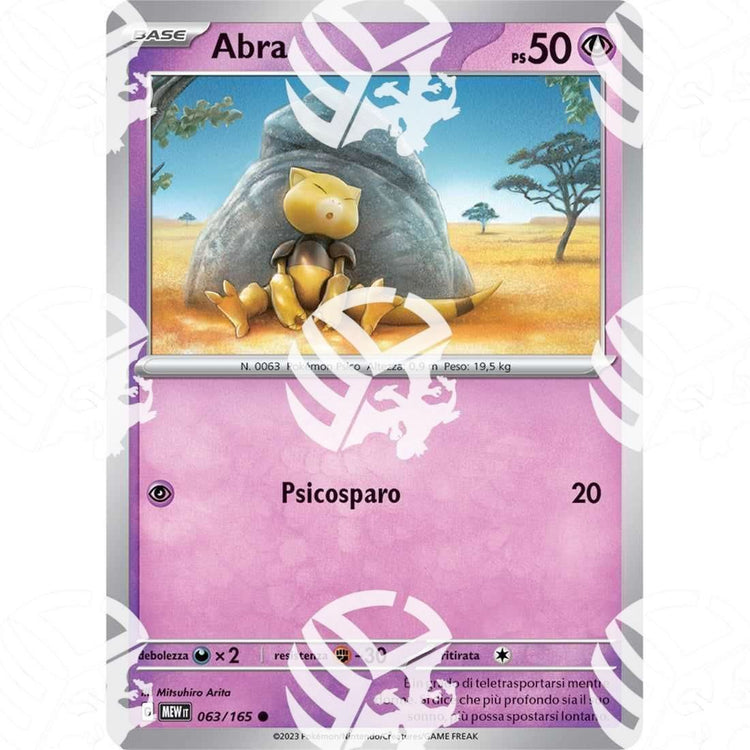 151 - Abra - 063/165 - Warcard - 151 - Abra - 063/165 i prezzi più bassi sul mercato, solo da www.warcardshop.com! Carte singole, box, buste e mazzi.