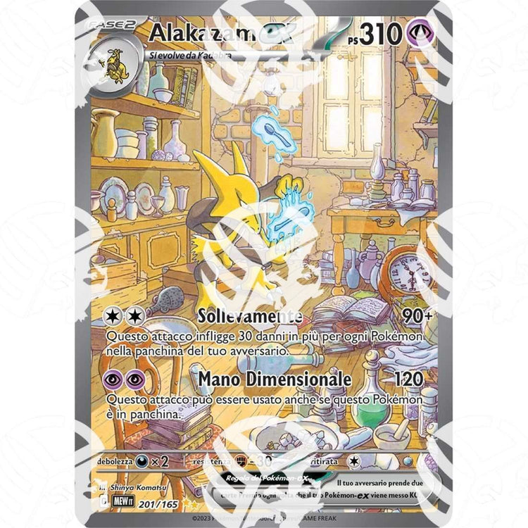 151 - Alakazam ex - Special Illustration Rare | 201/165 - Warcard - 151 - Alakazam ex - Special Illustration Rare | 201/165 i prezzi più bassi sul mercato, solo da www.warcardshop.com! Carte singole, box, buste e mazzi.