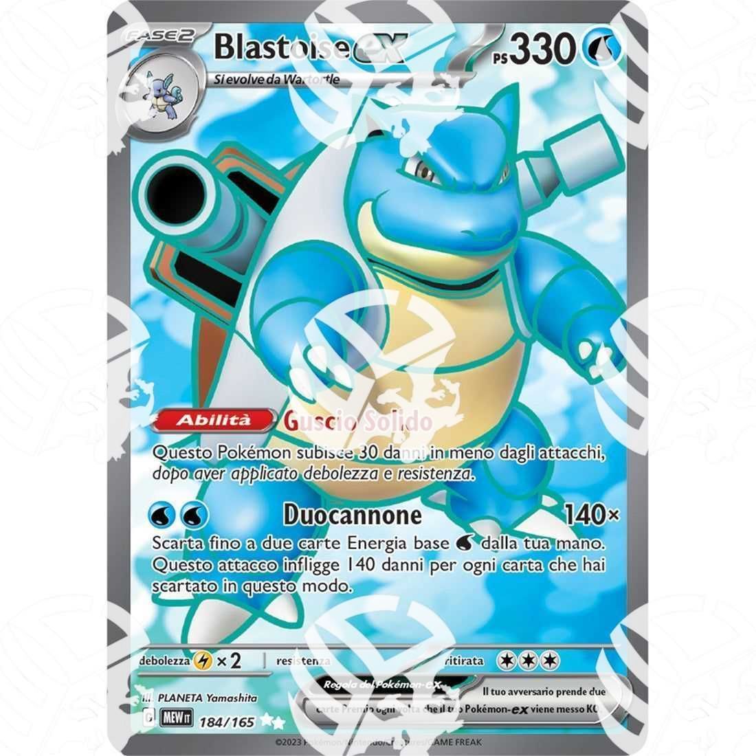 151 - Blastoise ex - Full Art | 184/165 - Warcard - 151 - Blastoise ex - Full Art | 184/165 i prezzi più bassi sul mercato, solo da www.warcardshop.com! Carte singole, box, buste e mazzi.