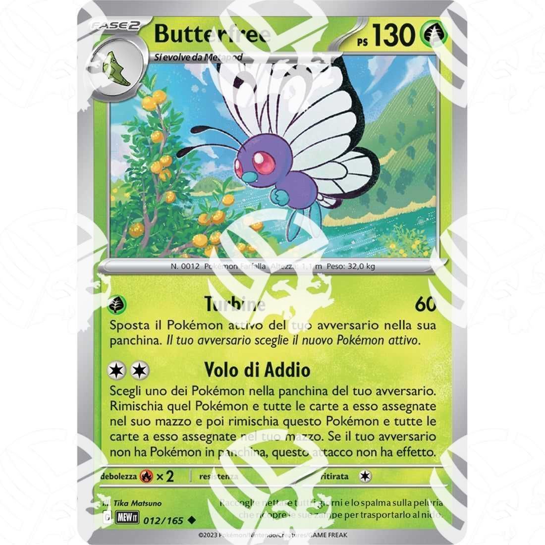 151 - Butterfree - 012/165 - Warcard - 151 - Butterfree - 012/165 i prezzi più bassi sul mercato, solo da www.warcardshop.com! Carte singole, box, buste e mazzi.
