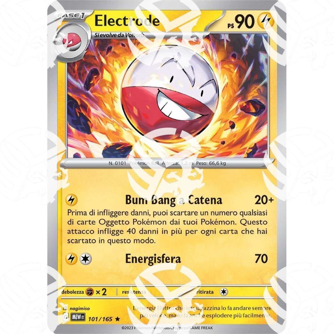 151 - Electrode - Holo Rare 101/165 - Warcard - 151 - Electrode - Holo Rare 101/165 i prezzi più bassi sul mercato, solo da www.warcardshop.com! Carte singole, box, buste e mazzi.