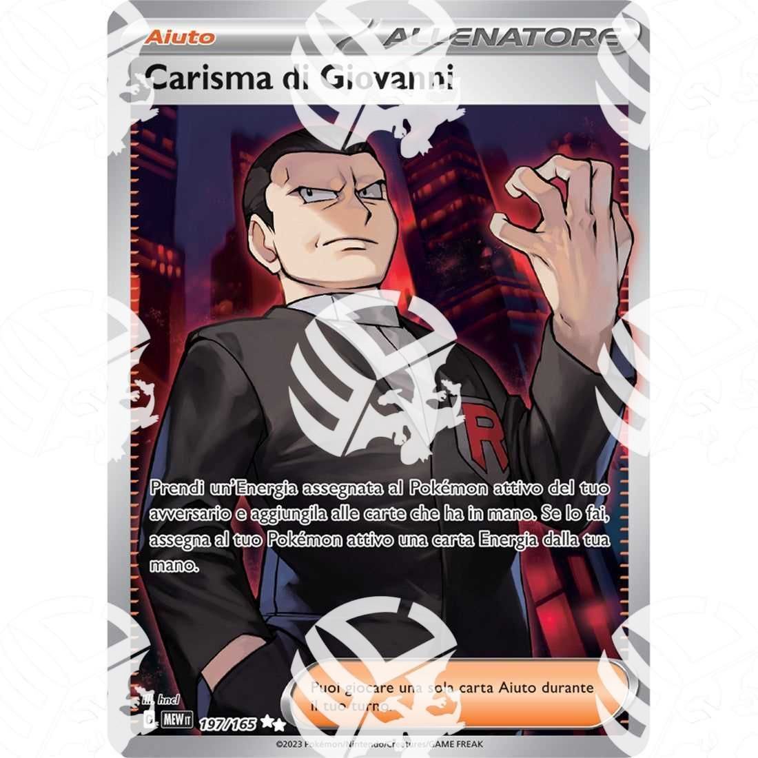 151 - Giovanni's Charisma - Full Art | 197/165 - Warcard - 151 - Giovanni's Charisma - Full Art | 197/165 i prezzi più bassi sul mercato, solo da www.warcardshop.com! Carte singole, box, buste e mazzi.