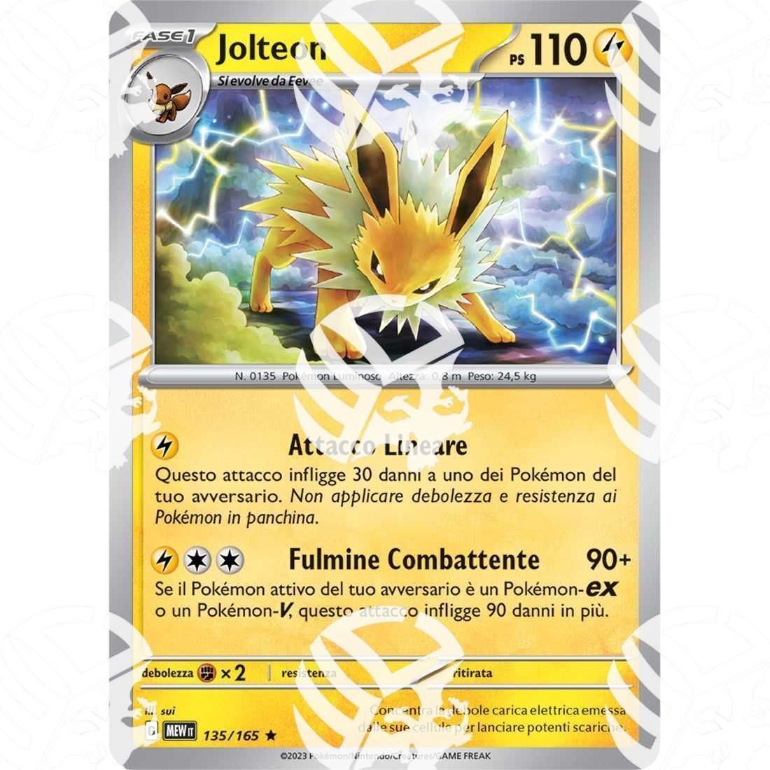 151 - Jolteon - Holo Rare 135/165 - Warcard - 151 - Jolteon - Holo Rare 135/165 i prezzi più bassi sul mercato, solo da www.warcardshop.com! Carte singole, box, buste e mazzi.