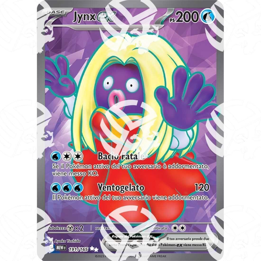 151 - Jynx ex - Full Art | 191/165 - Warcard - 151 - Jynx ex - Full Art | 191/165 i prezzi più bassi sul mercato, solo da www.warcardshop.com! Carte singole, box, buste e mazzi.