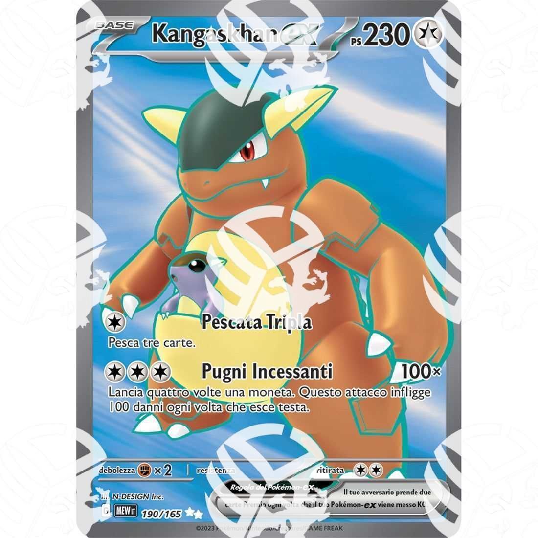 151 - Kangaskhan ex - Full Art | 190/165 - Warcard - 151 - Kangaskhan ex - Full Art | 190/165 i prezzi più bassi sul mercato, solo da www.warcardshop.com! Carte singole, box, buste e mazzi.