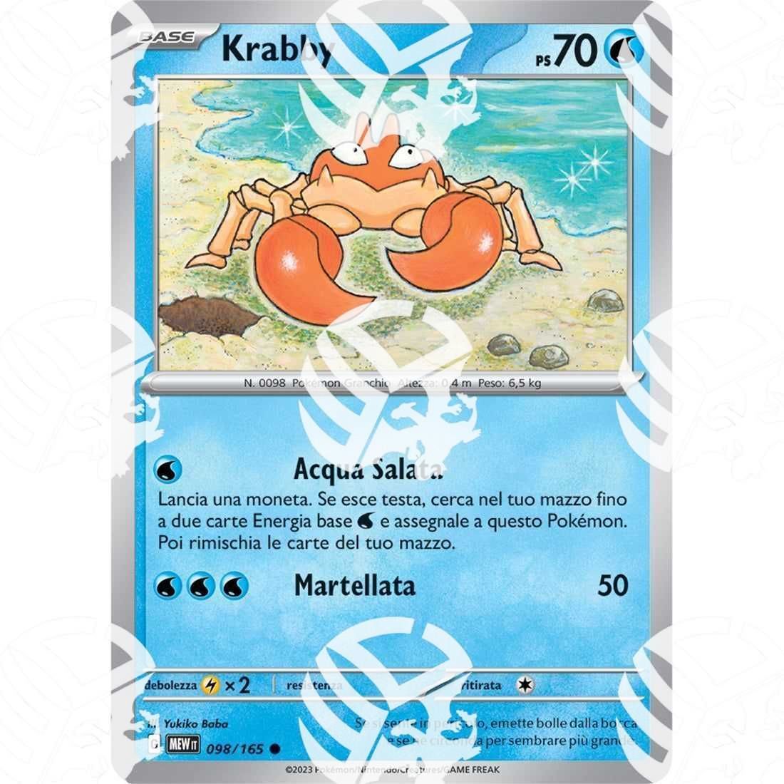 151 - Krabby - 098/165 - Warcard - 151 - Krabby - 098/165 i prezzi più bassi sul mercato, solo da www.warcardshop.com! Carte singole, box, buste e mazzi.
