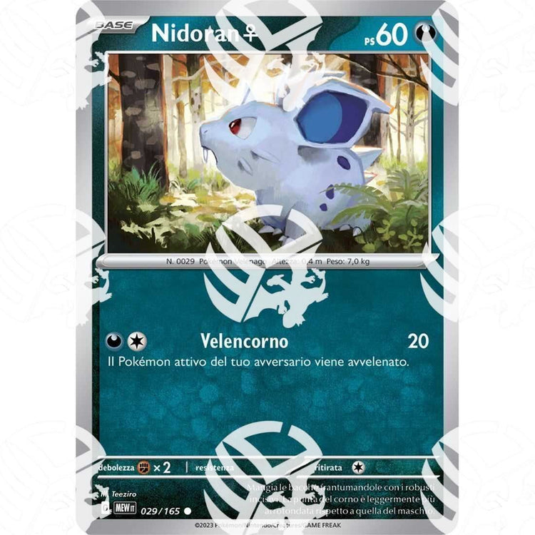 151 - Nidoran F - 029/165 - Warcard - 151 - Nidoran F - 029/165 i prezzi più bassi sul mercato, solo da www.warcardshop.com! Carte singole, box, buste e mazzi.