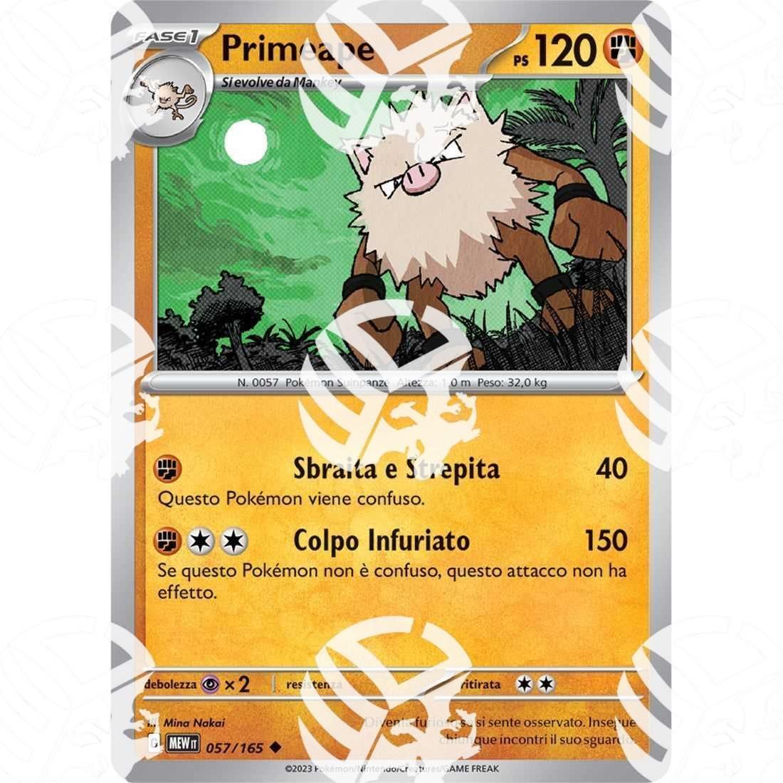 151 - Primeape - 057/165 - Warcard - 151 - Primeape - 057/165 i prezzi più bassi sul mercato, solo da www.warcardshop.com! Carte singole, box, buste e mazzi.