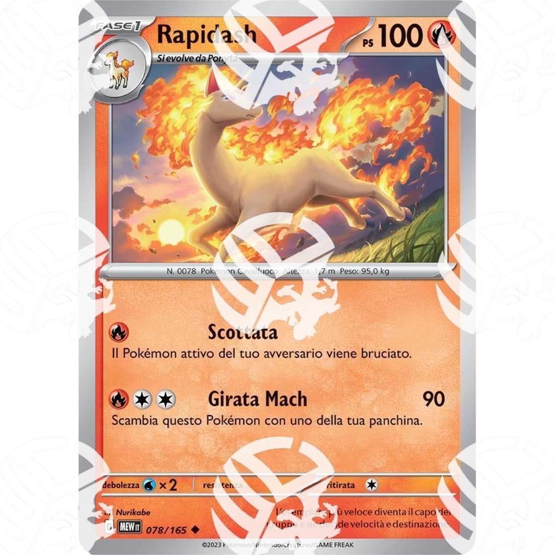 151 - Rapidash - 078/165 - Warcard - 151 - Rapidash - 078/165 i prezzi più bassi sul mercato, solo da www.warcardshop.com! Carte singole, box, buste e mazzi.