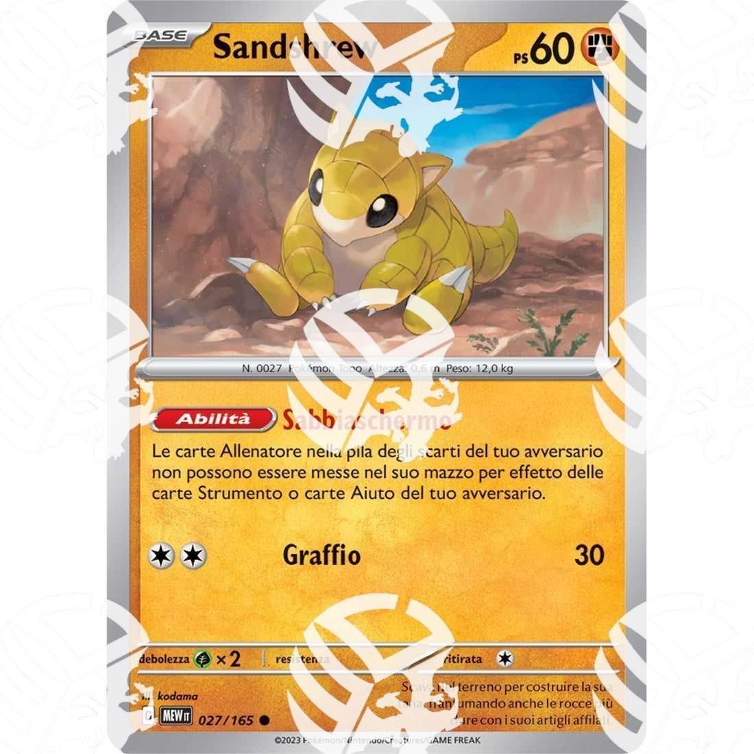 151 - Sandshrew - 027/165 - Warcard - 151 - Sandshrew - 027/165 i prezzi più bassi sul mercato, solo da www.warcardshop.com! Carte singole, box, buste e mazzi.