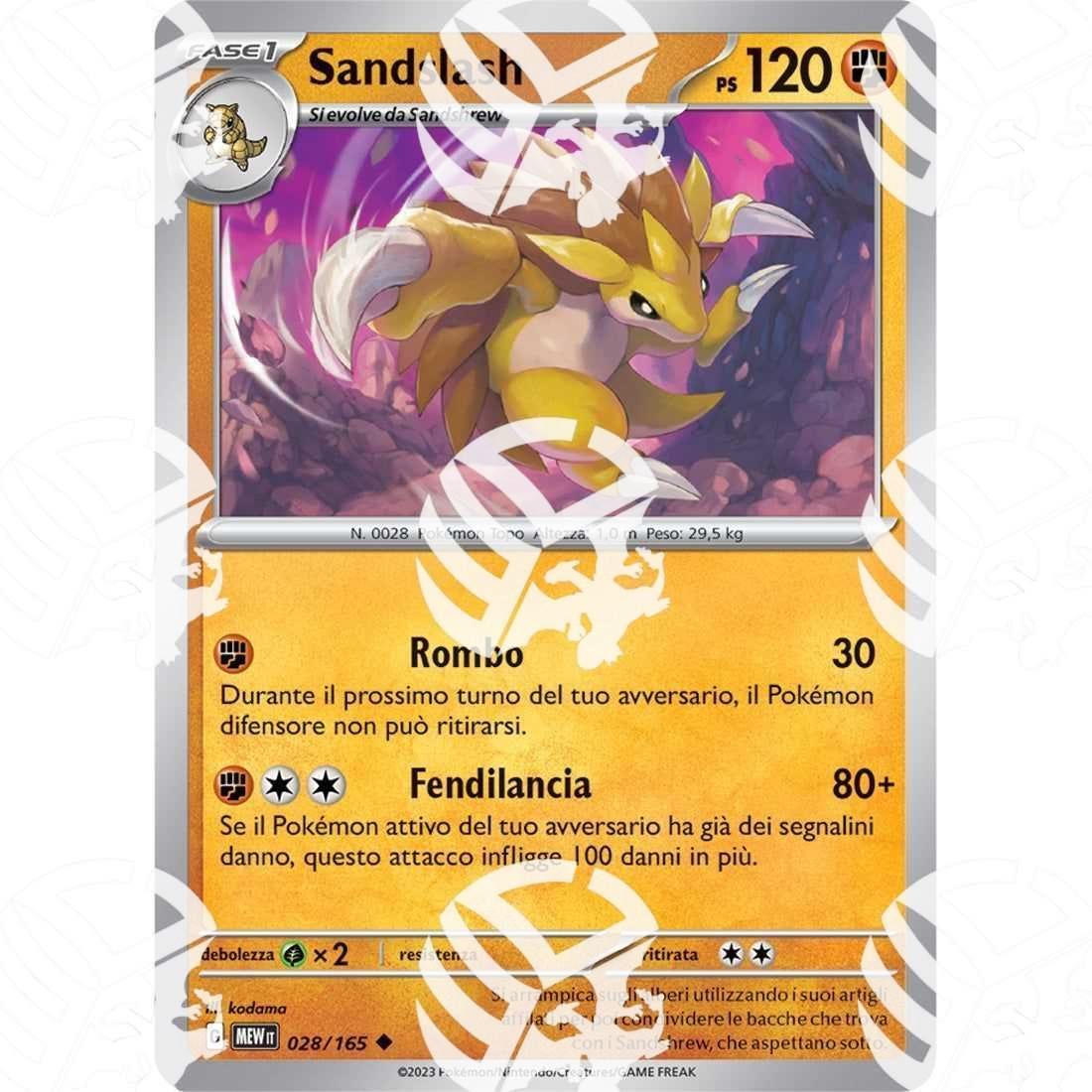 151 - Sandslash - 028/165 - Warcard - 151 - Sandslash - 028/165 i prezzi più bassi sul mercato, solo da www.warcardshop.com! Carte singole, box, buste e mazzi.