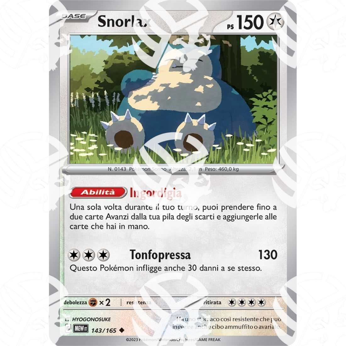 151 - Snorlax - 143/165 - Warcard - 151 - Snorlax - 143/165 i prezzi più bassi sul mercato, solo da www.warcardshop.com! Carte singole, box, buste e mazzi.