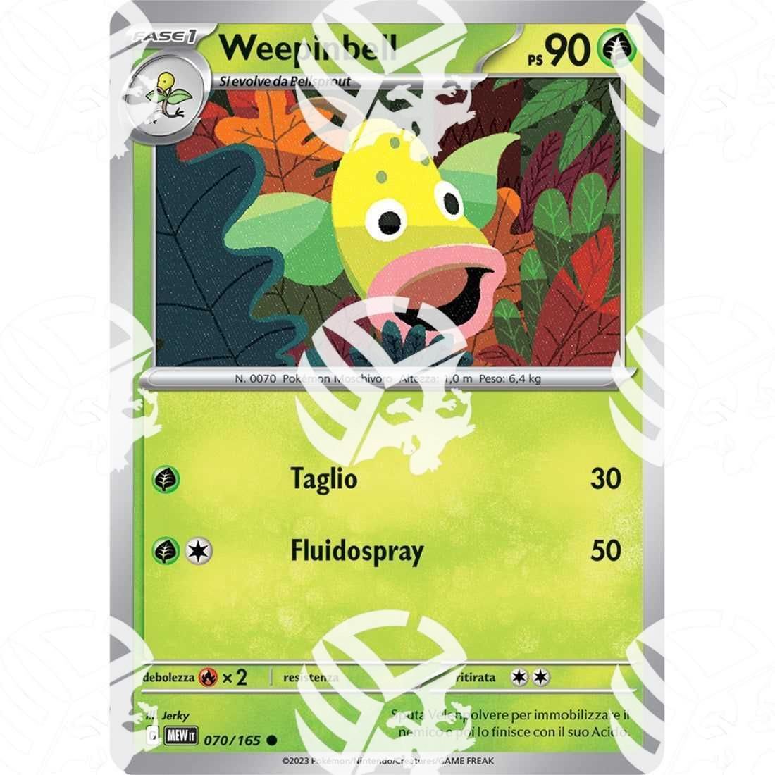 151 - Weepinbell - 070/165 - Warcard - 151 - Weepinbell - 070/165 i prezzi più bassi sul mercato, solo da www.warcardshop.com! Carte singole, box, buste e mazzi.