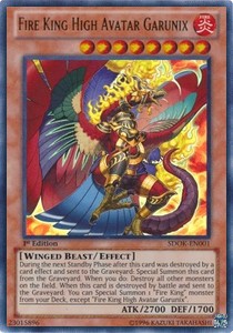 Re del Fuoco Alto Avatar Garunix - Structure Deck: Onslaught of the Fire Kings (Ultra Rare) [SDOK-001]