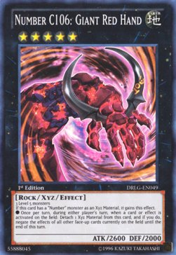 Numero C106: Mano Gigante Rossa - Dragons of Legend (Super Rare) [DRLG-049]