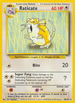 Raticate - Set Base (Uncommon) [BS-40]