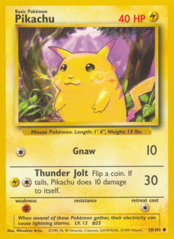 Pikachu - Set Base (Common) [BS-58]