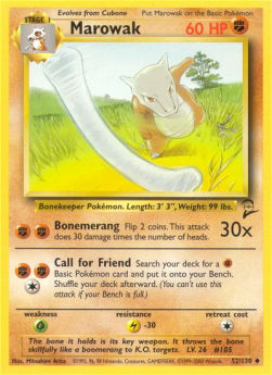 Marowak - Set Base 2 (Uncommon) [B2-52]