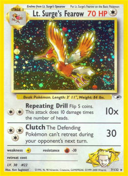 Lt. Surge's Fearow - Gym Heroes (Holo Rare) [GH-7]