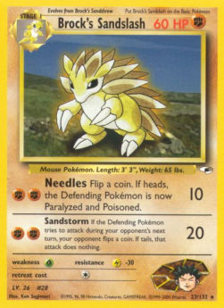 Brock's Sandslash - Gym Heroes (Rare) [GH-23]