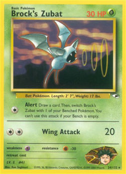 Brock's Zubat - Gym Heroes (Rare) [GH-24]