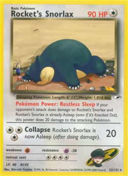 Rocket's Snorlax - Gym Heroes (Rare) [GH-33]