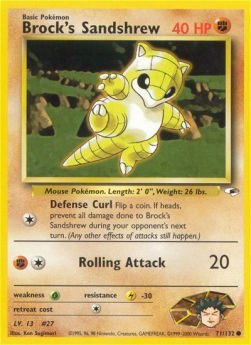 Brock's Sandshrew - Gym Heroes (Common) [GH-71]