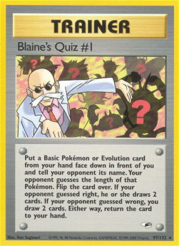 Blaine's Quiz #1 - Gym Heroes (Rare) [GH-97]