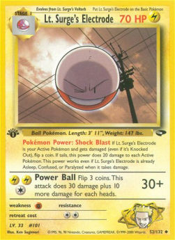 Lt. Surge's Electrode - Gym Challenge (Uncommon) [GC-52]