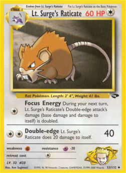 Lt. Surge's Raticate - Gym Challenge (Uncommon) [GC-53]