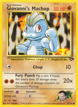 Giovanni's Machop - Gym Challenge (Common) [GC-72]