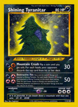 Shining Tyranitar - Neo Destiny (Secret Rare) [NDE-113]