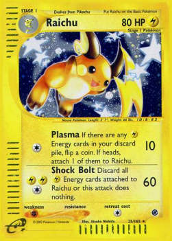 Raichu - Expedition (Holo Rare) [EX-25]