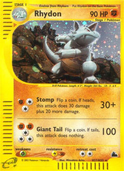Rhydon - Skyridge (Holo Rare) [SK-H27]