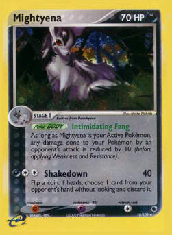 Mightyena (Intimidating Fang) - EX Rubino & Zaffiro (Holo Rare) [RS-10]
