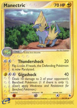 Manectric (Thundershock) - EX Rubino & Zaffiro (Uncommon) [RS-39]