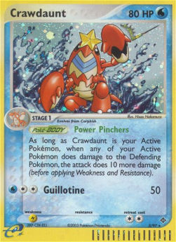 Crawdaunt (Power Pinchers) - EX Drago (Holo Rare) [DR-3]