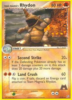 Team Magma Rhydon (Fighting) - EX Team Magma vs Team Idro (Rare) [MA-22]