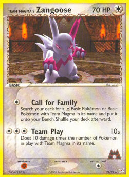 Team Magma Zangoose - EX Team Magma vs Team Idro (Rare) [MA-23]