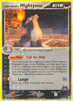 Team Magma Mightyena (Call for Help) - EX Team Magma vs Team Idro (Uncommon) [MA-37]