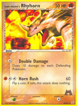 Team Magma Rhyhorn (Horn Rush) - EX Team Magma vs Team Idro (Uncommon) [MA-38]