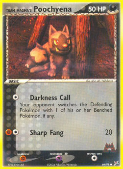 Team Magma Poochyena (Sharp Call) - EX Team Magma vs Team Idro (Common) [MA-66]
