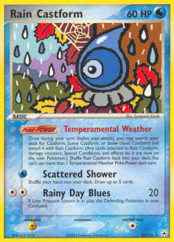 Castform Pioggia - EX Leggende Nascoste (Rare) [HL-23]