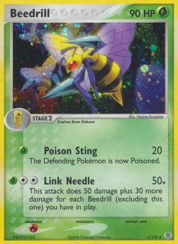 Beedrill - EX RossoFuoco e VerdeFoglia (Holo Rare) [FL-1]