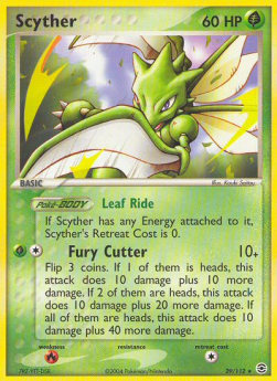 Scyther - EX RossoFuoco e VerdeFoglia (Rare) [FL-29]