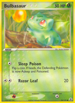 Bulbasaur (Sleep Poison) - EX RossoFuoco e VerdeFoglia (Common) [FL-54]