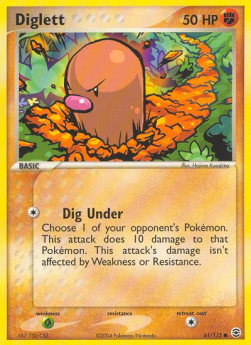 Diglett - EX RossoFuoco e VerdeFoglia (Common) [FL-61]