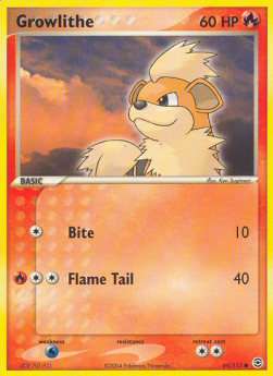 Growlithe - EX RossoFuoco e VerdeFoglia (Common) [FL-64]